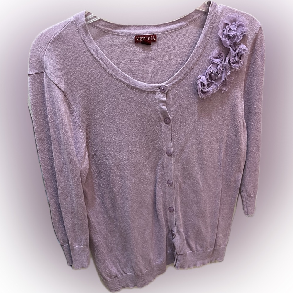 Merona - light purple cardigan XL